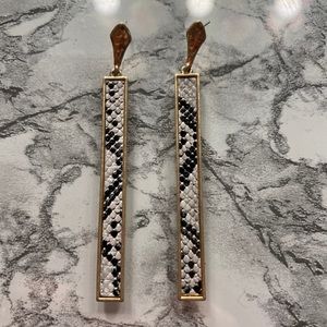 Snake Print Earrings